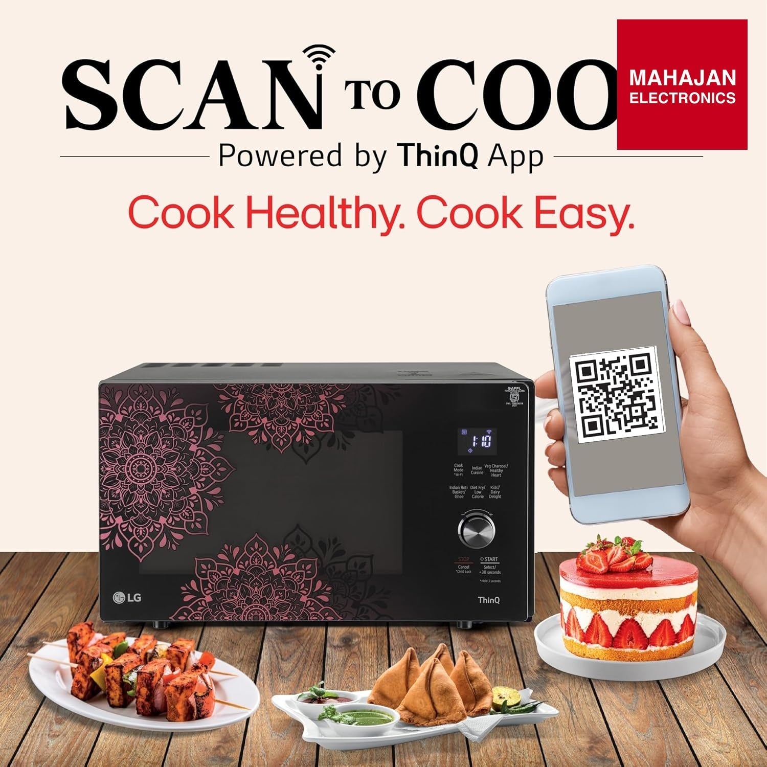 LG MJEN286VIW microwave secondary image with Mahajan Electronics logo
