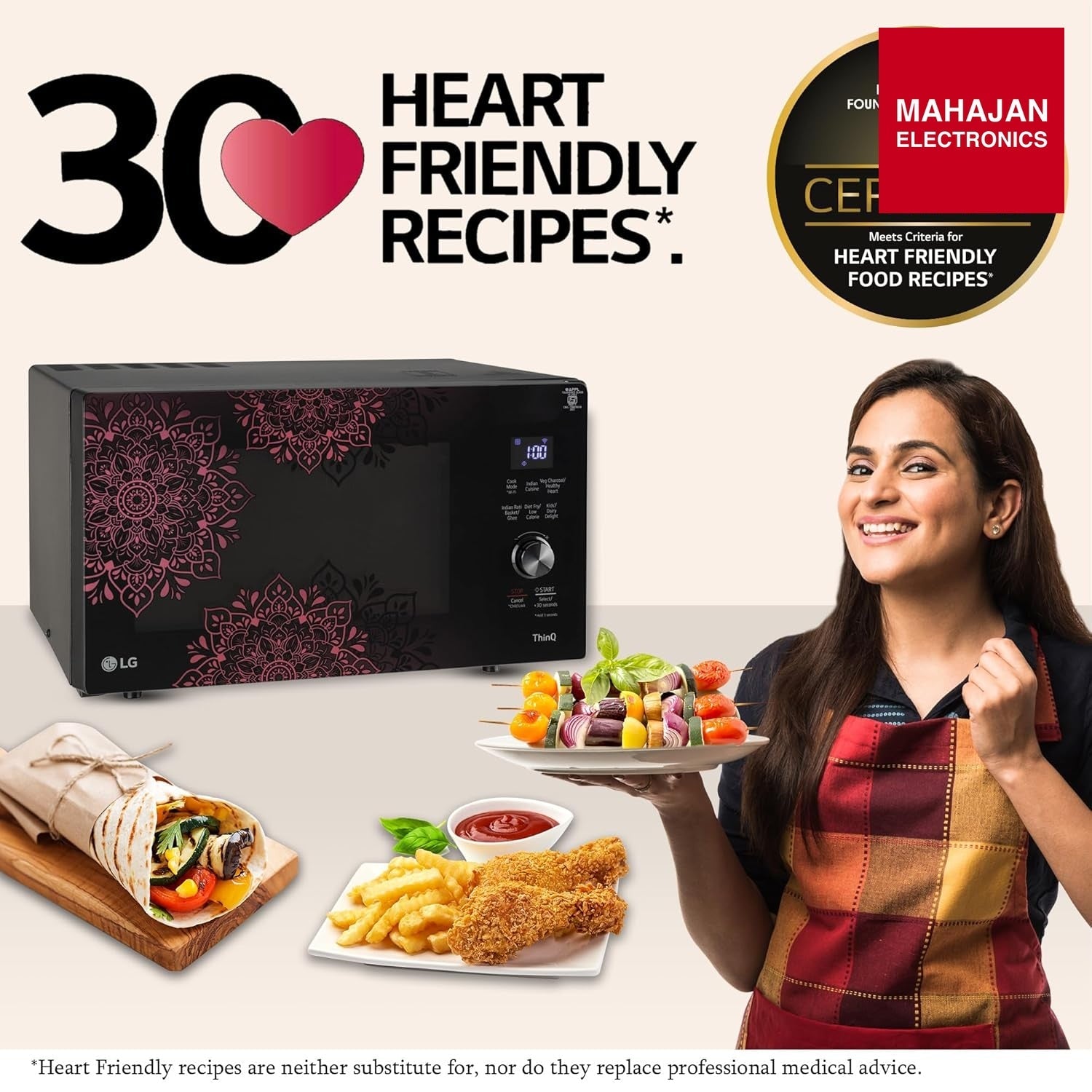 LG MJEN286VIW microwave secondary image with Mahajan Electronics logo