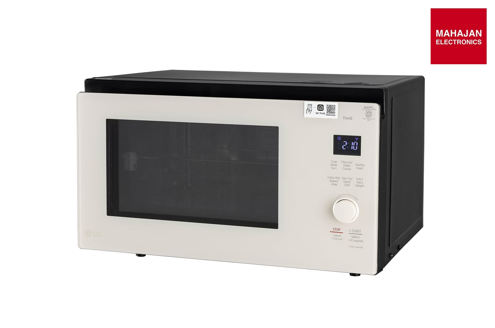 LG MJEN326SBW microwave oven secondary image with Mahajan Electronics logo