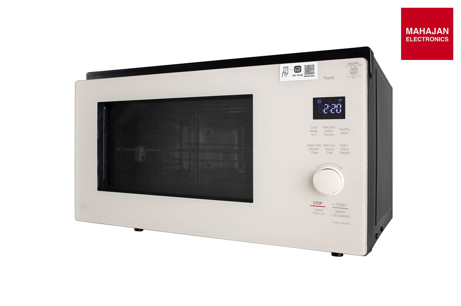 LG MJEN326SBW microwave oven secondary image with Mahajan Electronics logo