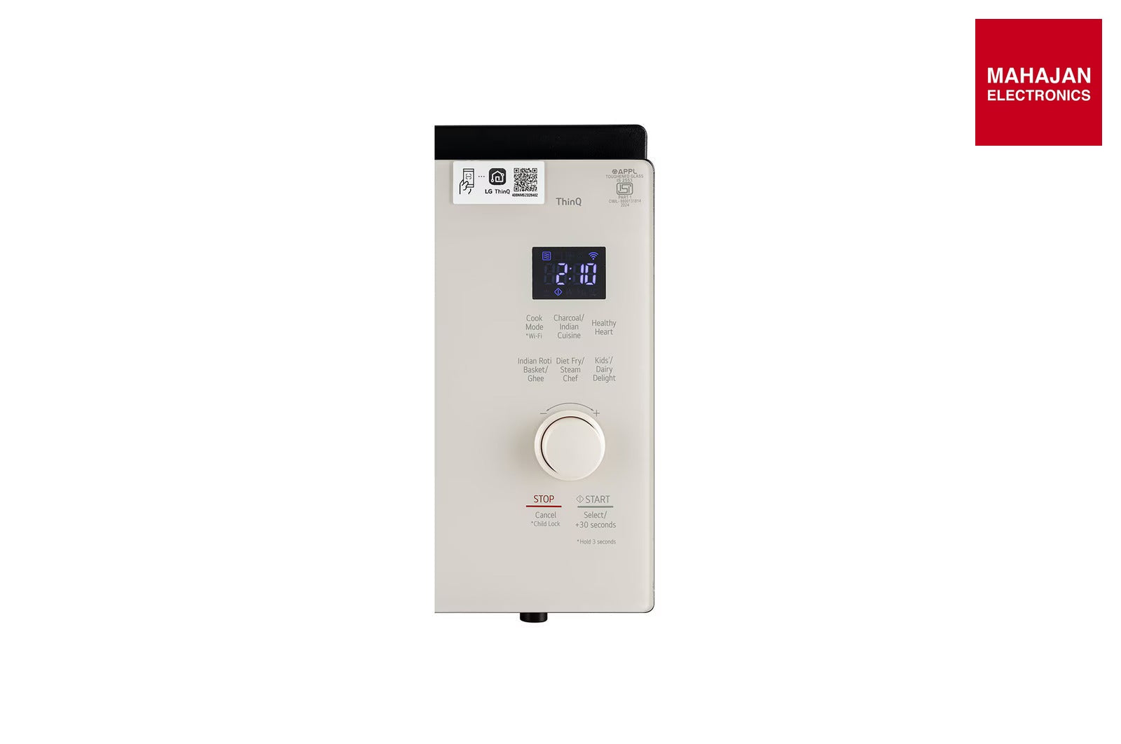 LG MJEN326SBW microwave oven secondary image with Mahajan Electronics logo
