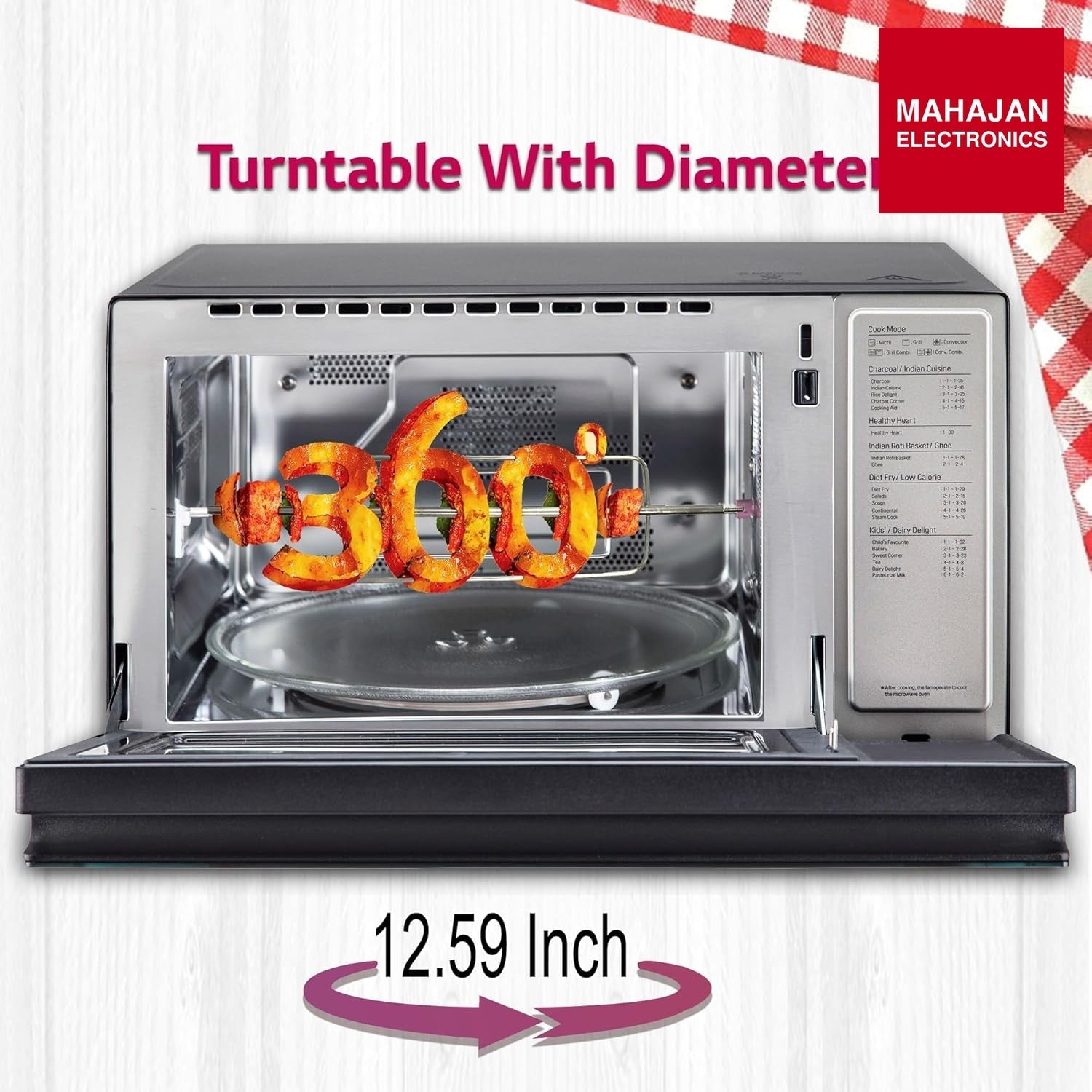 LG MJEN326UHW microwave secondary image with Mahajan Electronics logo