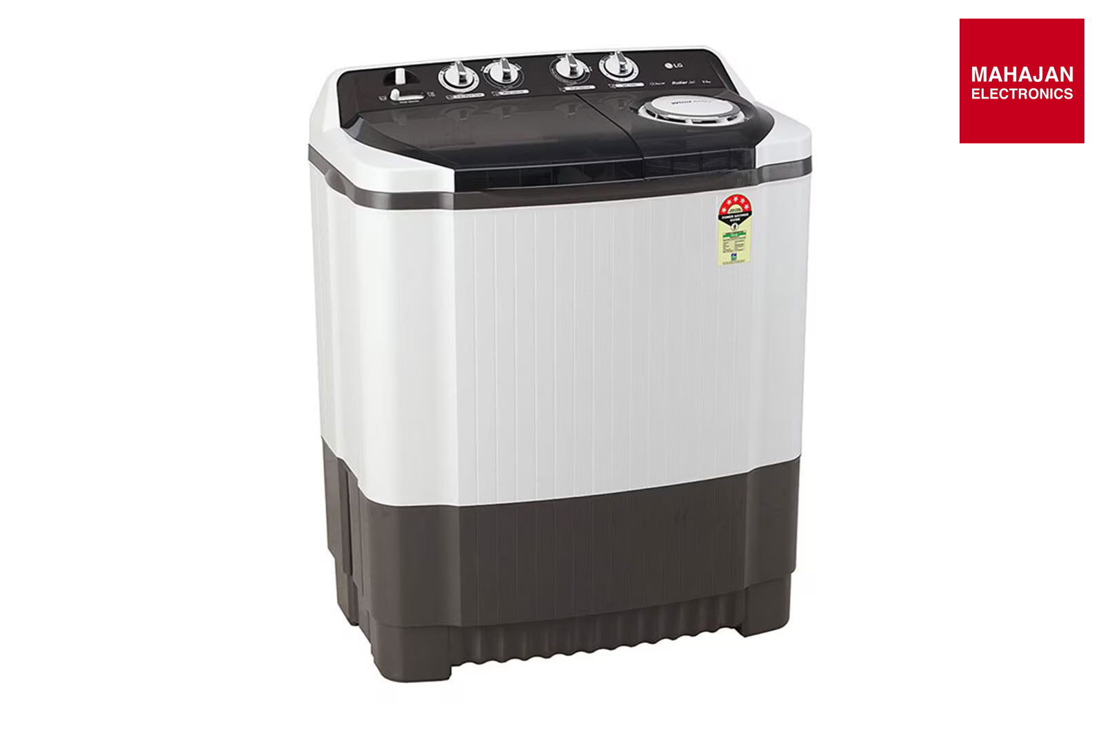 LG P8015SGAZ washing machine secondary image with Mahajan Electronics logo
