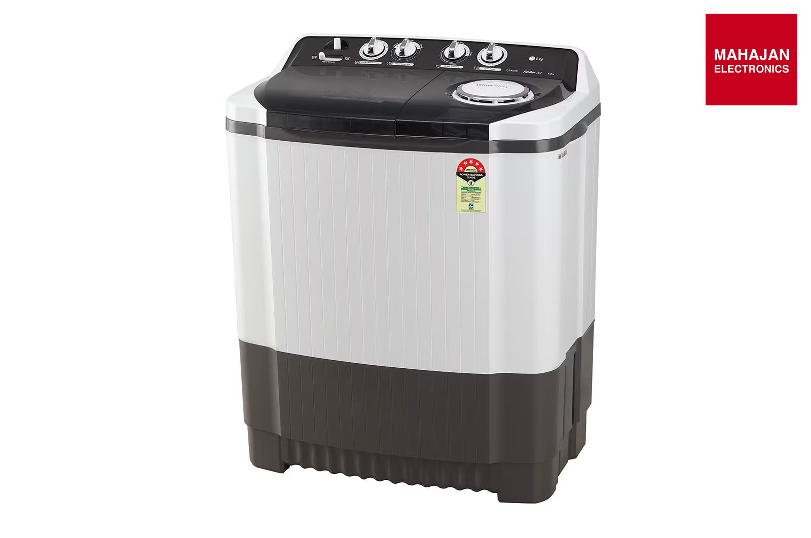 LG P8015SGAZ washing machine secondary image with Mahajan Electronics logo