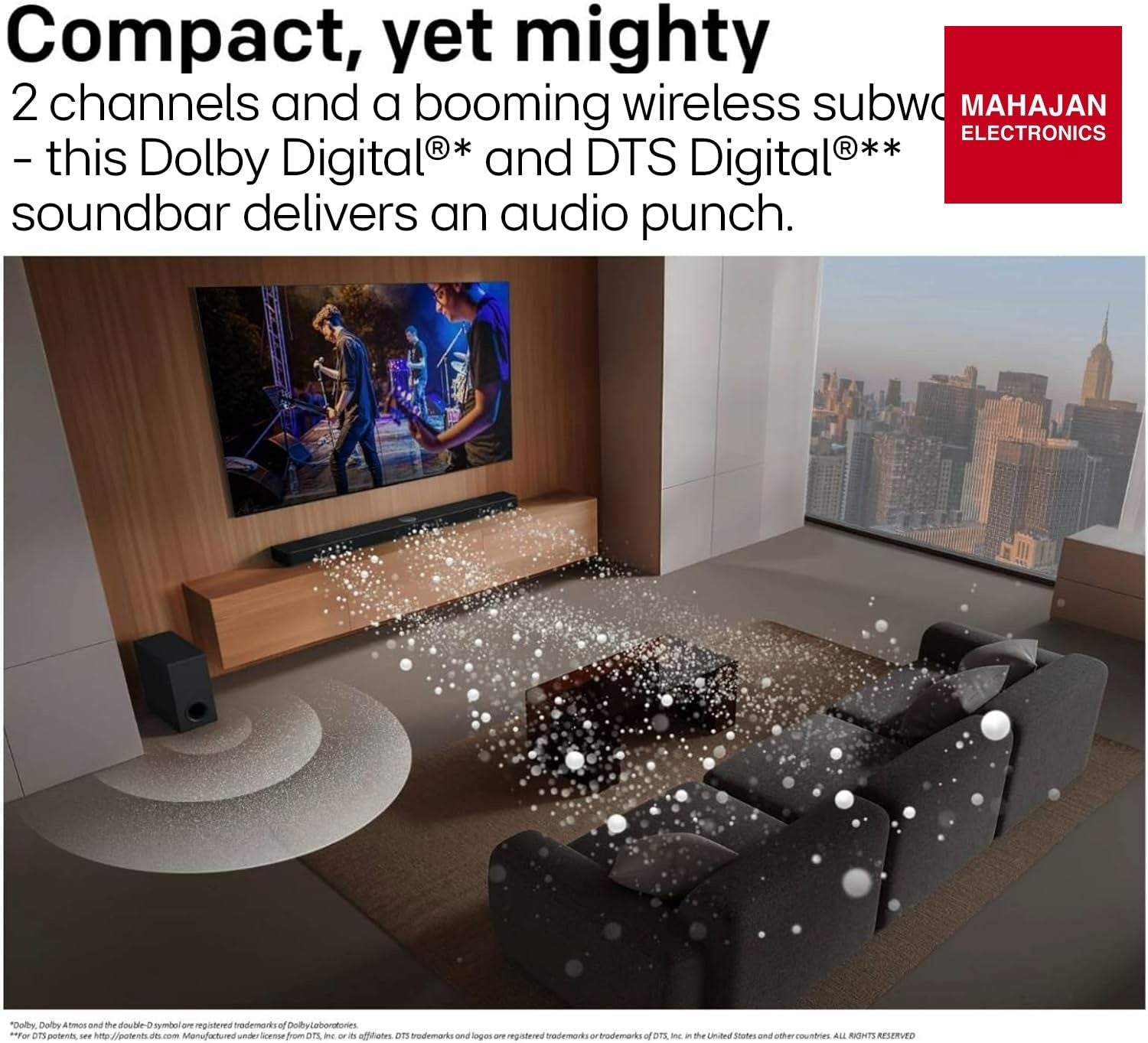 LG S40T soundbar secondary image with Mahajan Electronics logo