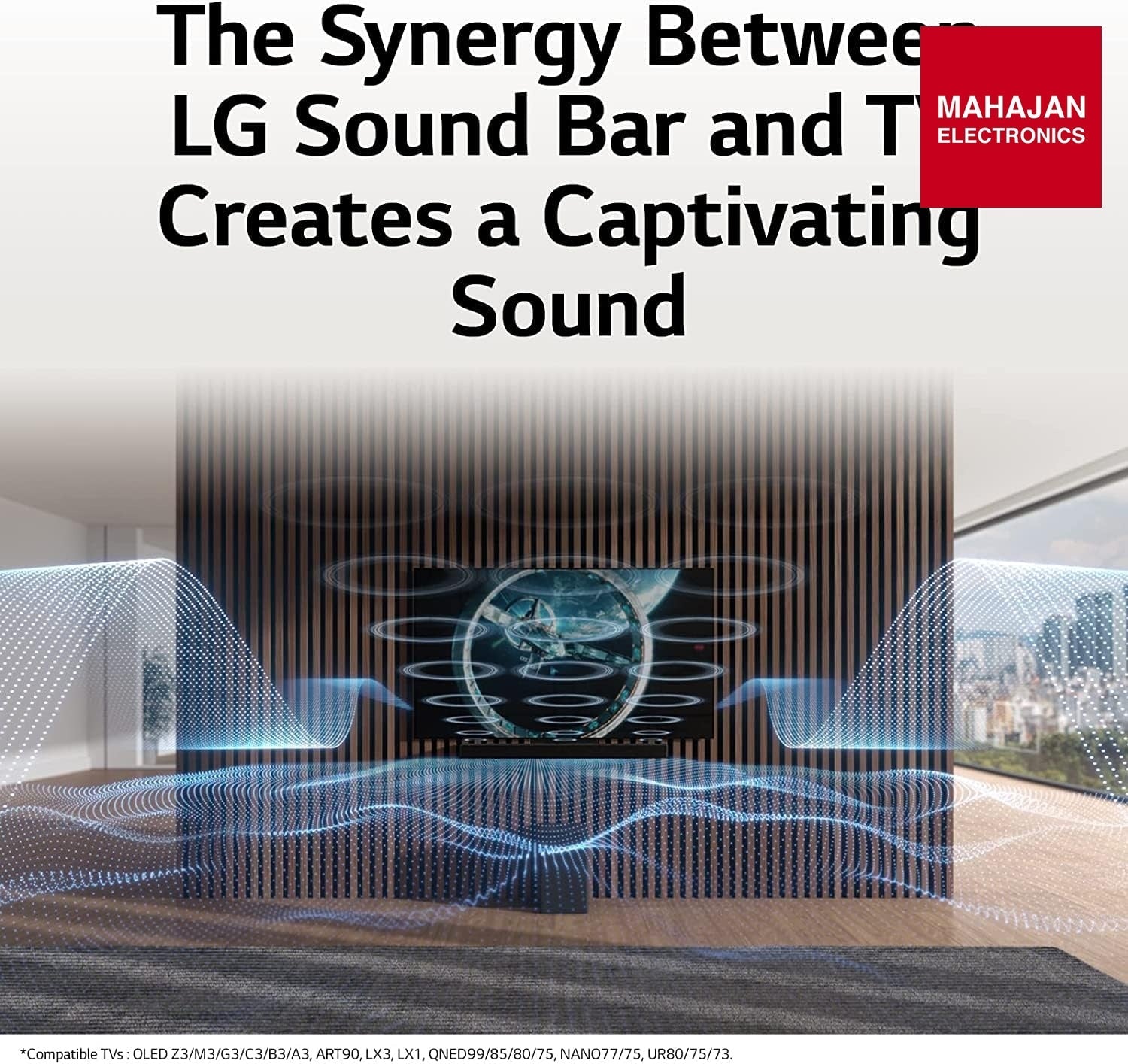 LG SC9S soundbar secondary image with Mahajan Electronics logo