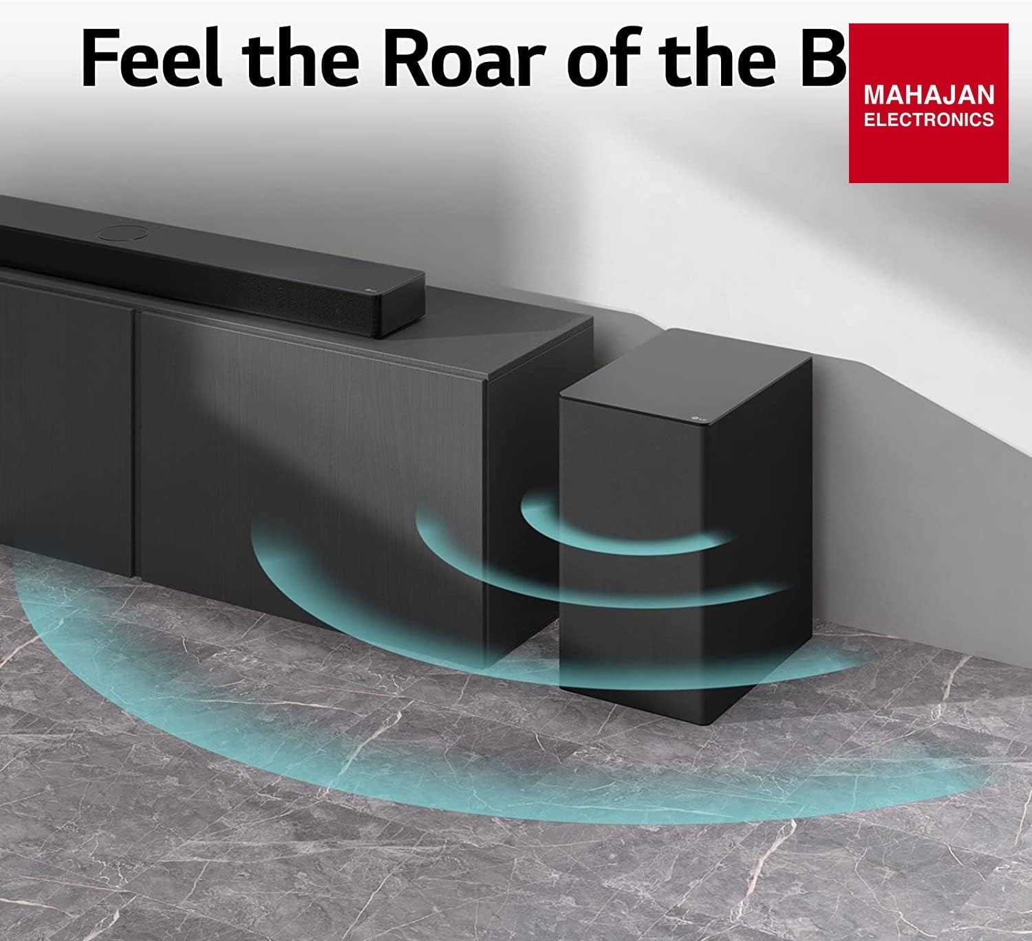 LG SC9S soundbar secondary image with Mahajan Electronics logo