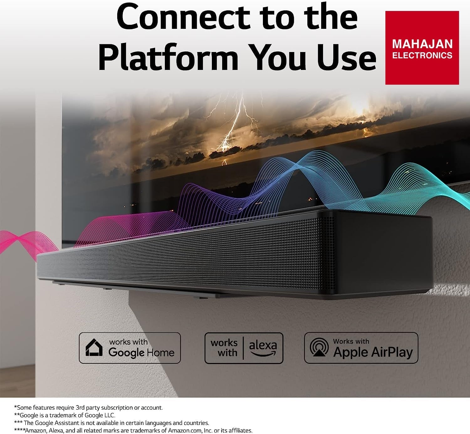 LG SC9S soundbar secondary image with Mahajan Electronics logo