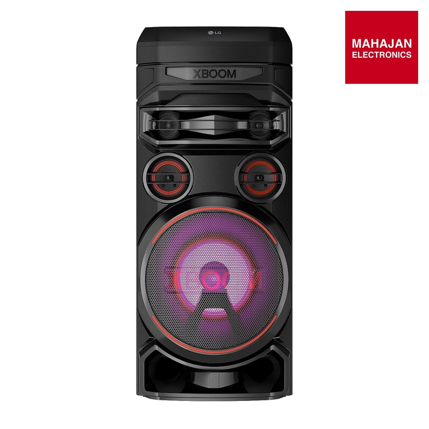 LG XBOOM RNC7 party speaker secondary image with Mahajan Electronics logo