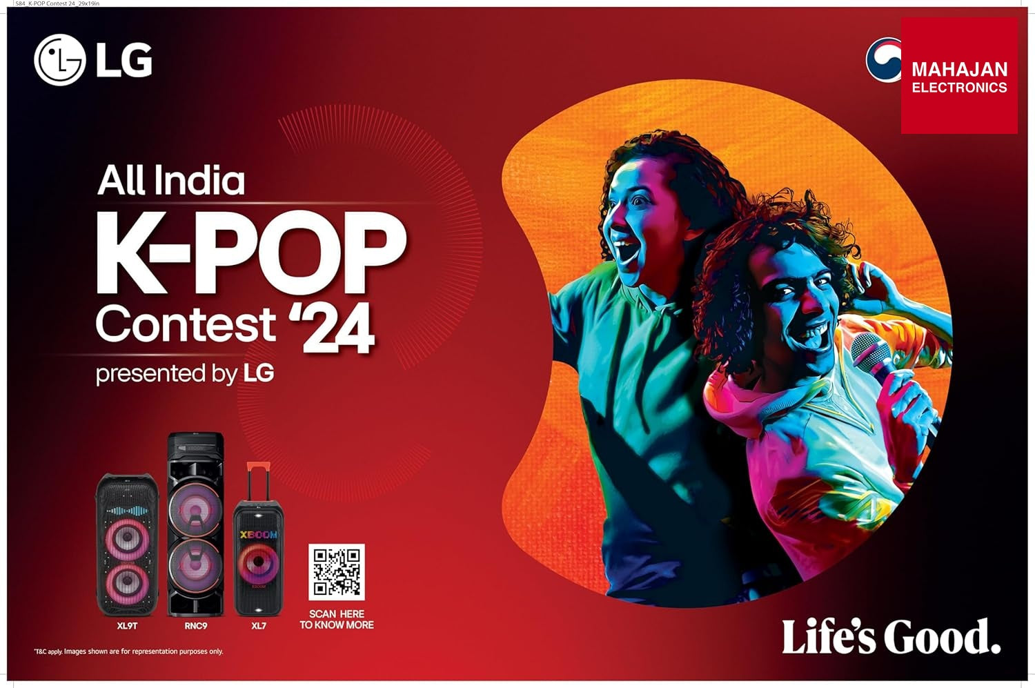 LG XBOOM RNC7 party speaker secondary image with Mahajan Electronics logo