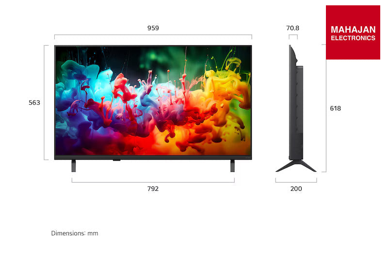 LG 43QNED70BLA 43-Inch QNED AI QNED70 Mini LED 4K Smart TV – 2026 Model — Mahajan Electronics