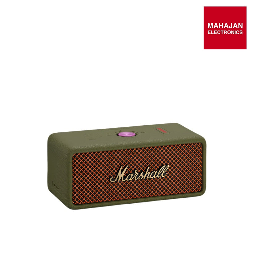 Marshall Emberton III Lunar Red secondary image with Mahajan Electronics logo