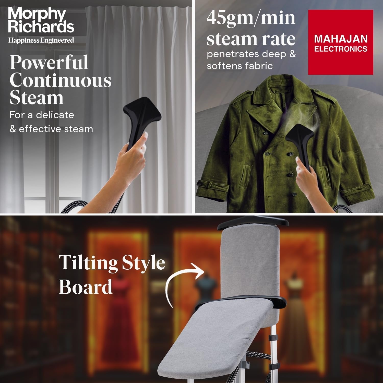 Morphy Richards Vogue garment steamer – Mahajan Electronics