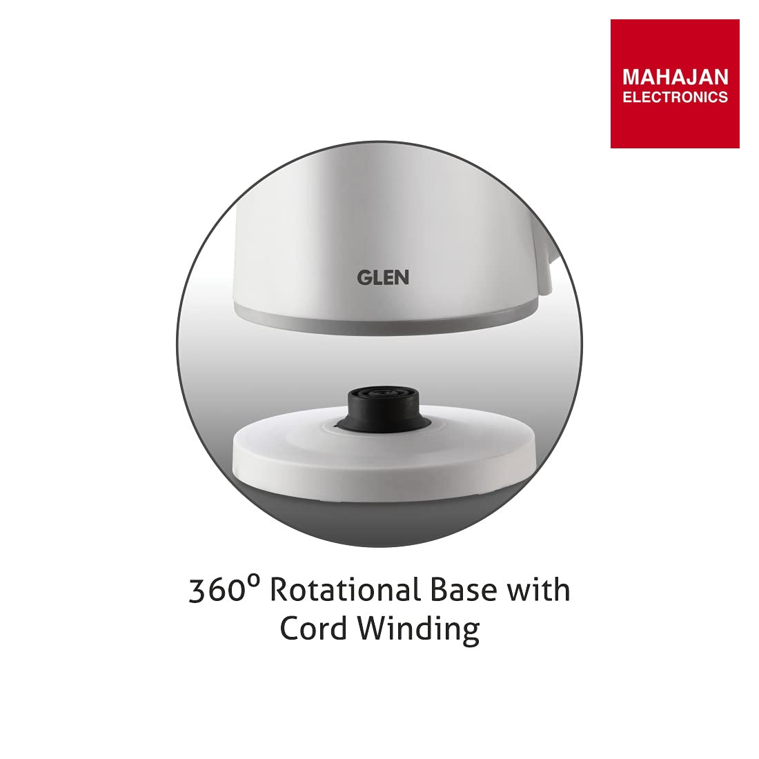 Glen SA 9004 WHITE Electric Kettle 0.8 Ltr 800 Watt - Mahajan Electronics Online