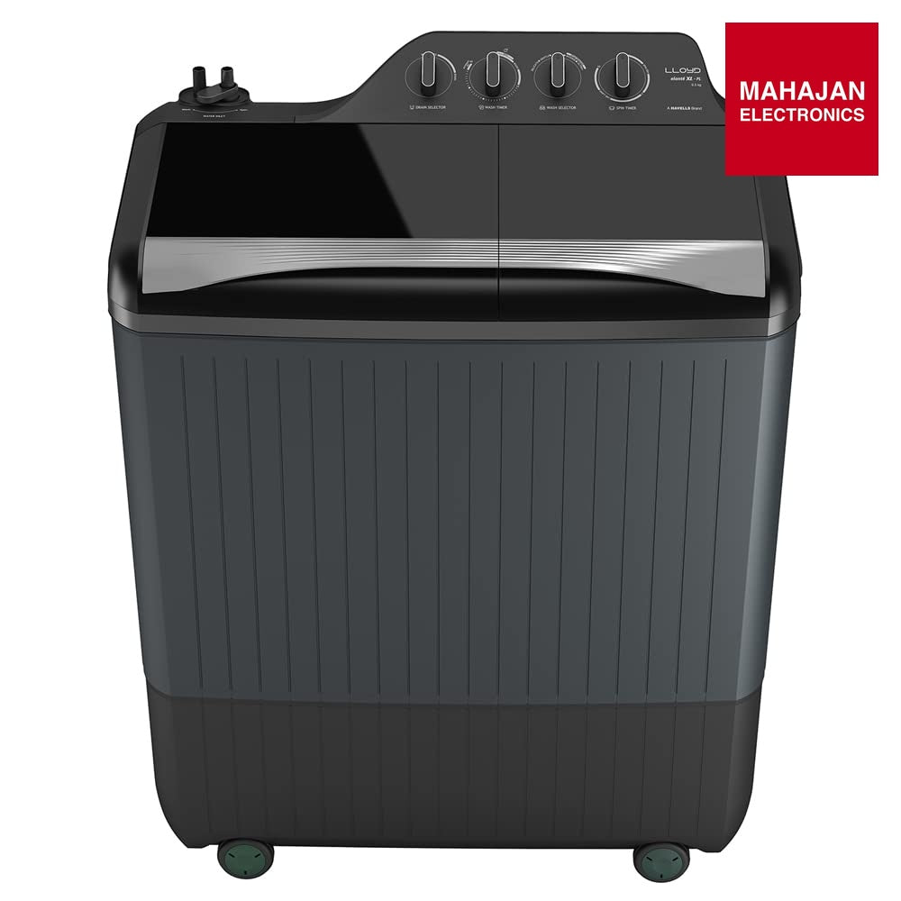 Lloyd Semi Automatic elante XL 9.0 kg Top Load Washing Machine (2022 Model- GLWMS90HSGEX, Silver & Grey) - Mahajan Electronics Online