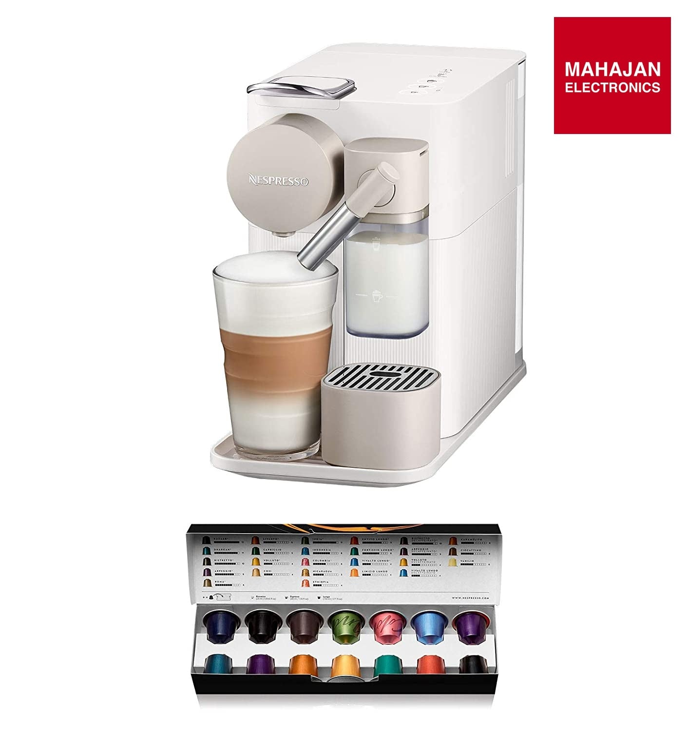 Nespresso Latissima 1400W One EN510.W Single Serve Coffee Machine (White, 1L) Nespresso