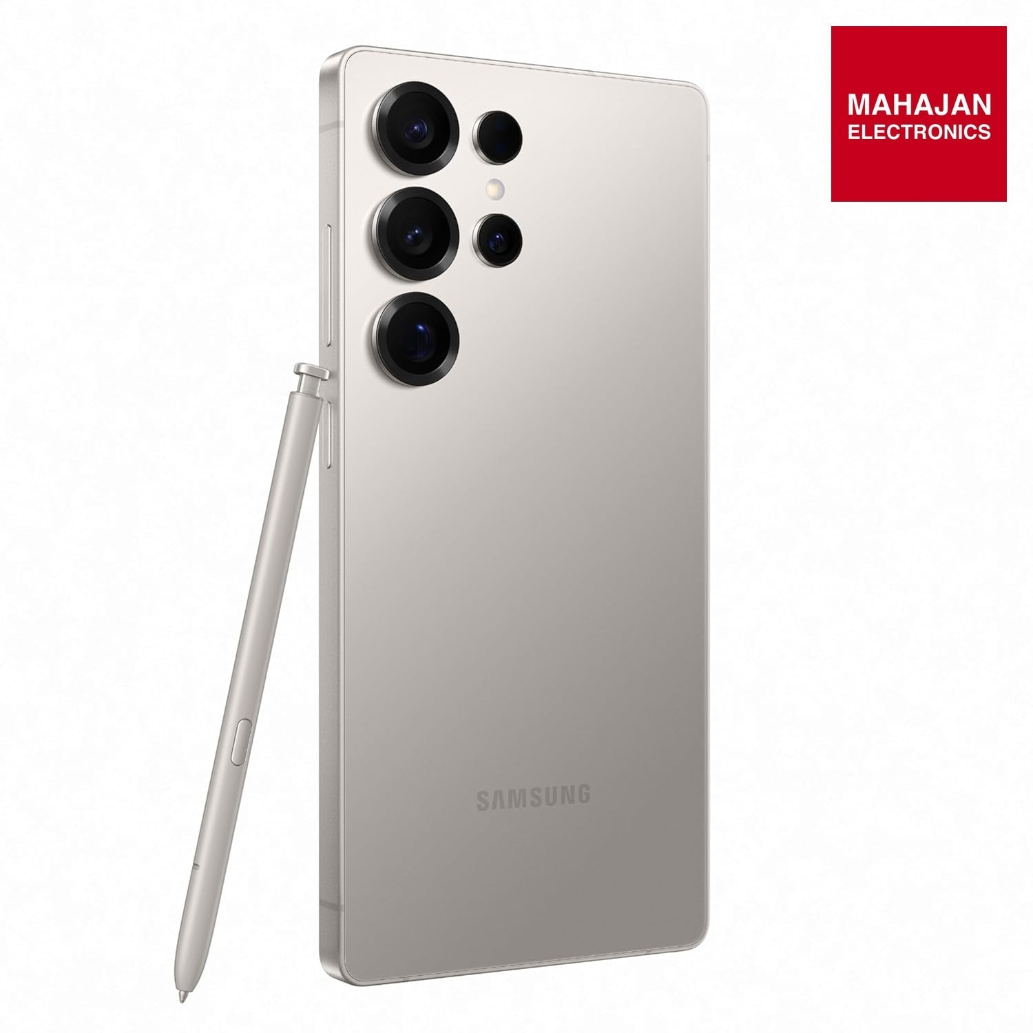 Samsung Galaxy S25 Ultra Titanium Grey secondary image with Mahajan Electronics logo