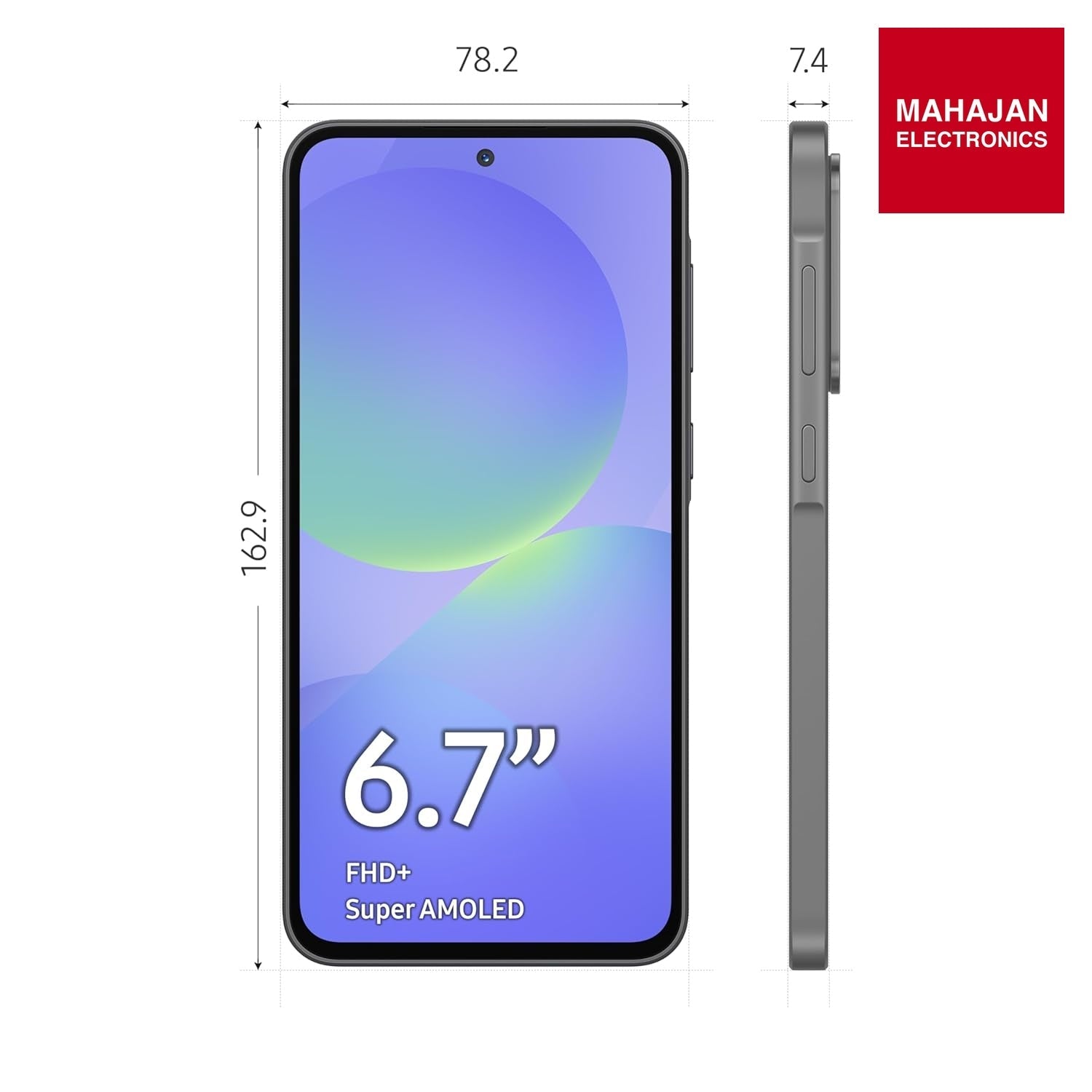 Samsung Galaxy A36 Awesome Black secondary image with Mahajan Electronics logo