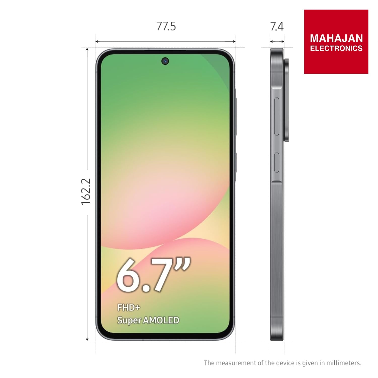Samsung Galaxy A56 Awesome Graphite secondary image with Mahajan Electronics logo
