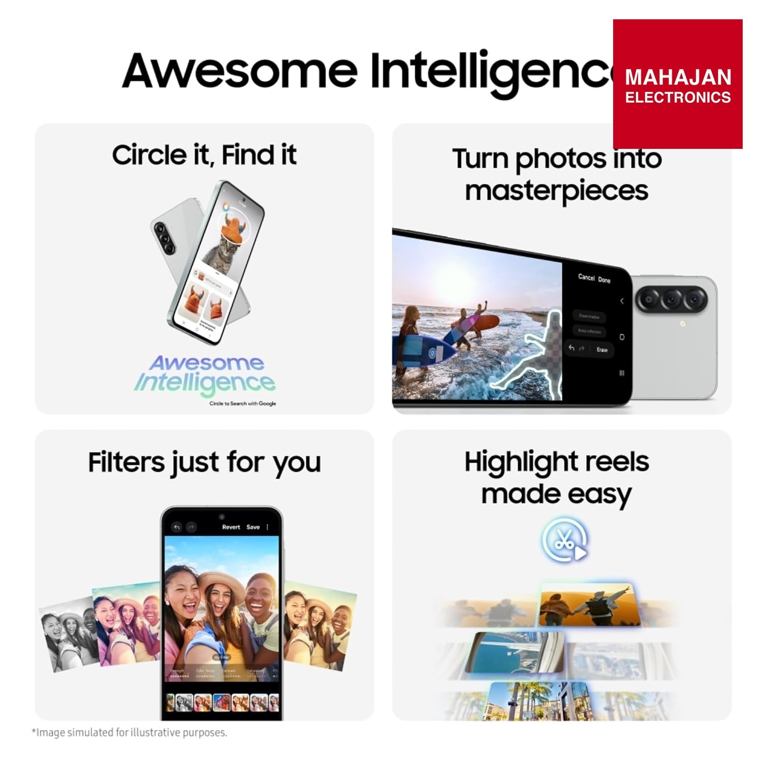 Samsung Galaxy A56 Awesome Graphite secondary image with Mahajan Electronics logo