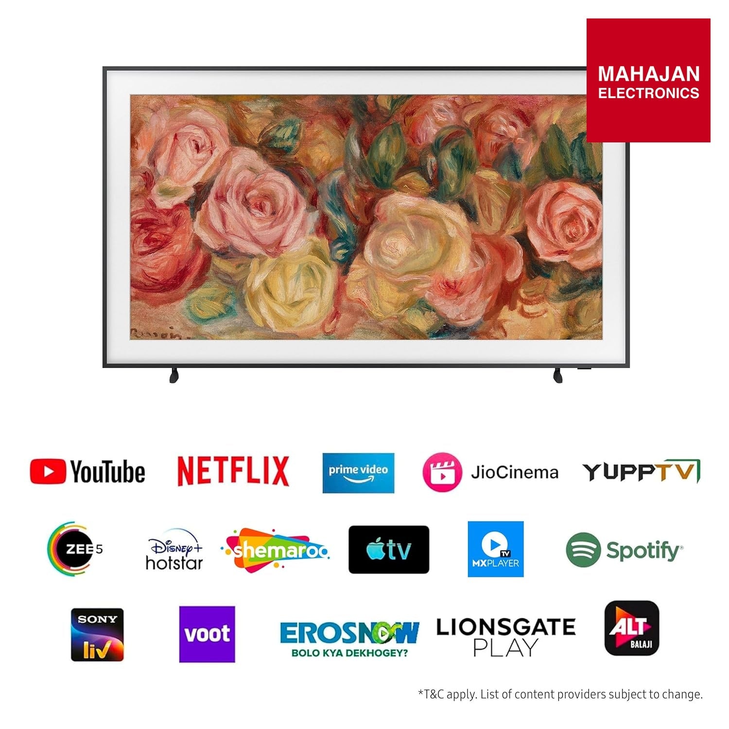 Samsung The Frame 55 inch TV secondary image with Mahajan Electronics logo
