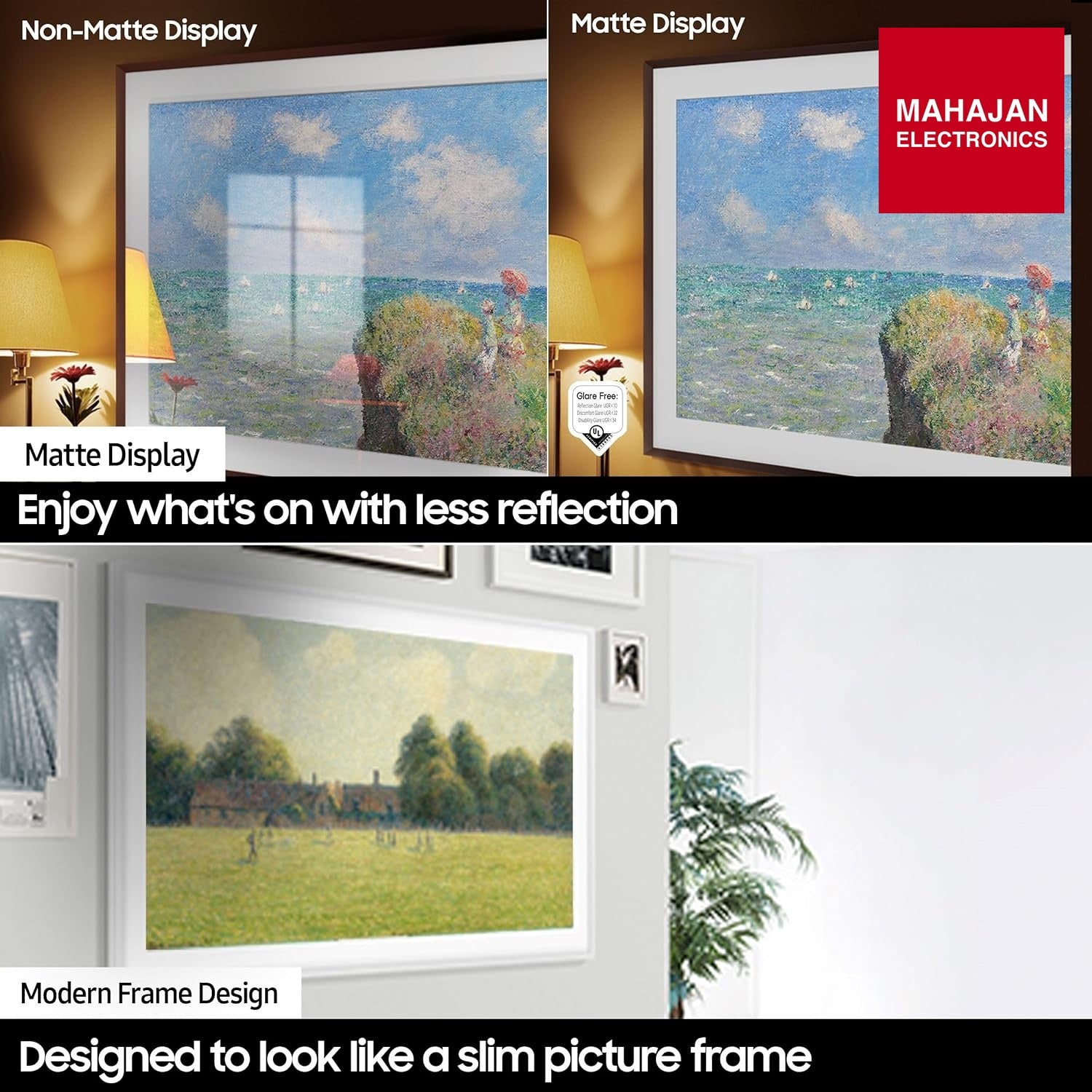 Samsung The Frame 55 inch TV secondary image with Mahajan Electronics logo