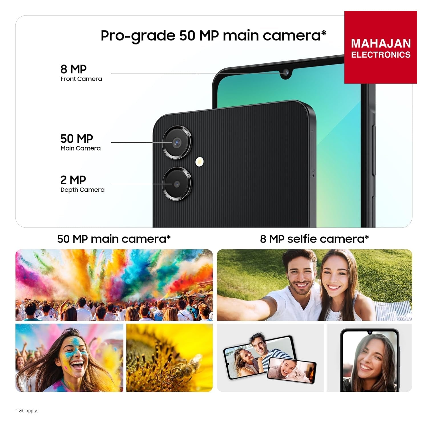 Samsung Galaxy A06 Gray secondary image with Mahajan Electronics logo