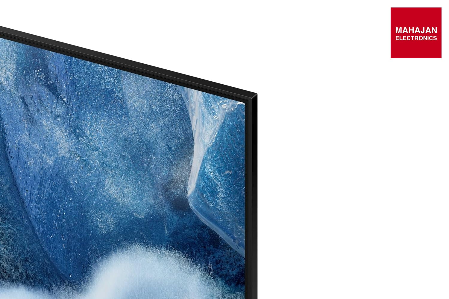 Samsung QA55Q8FAA television secondary image with Mahajan Electronics logo