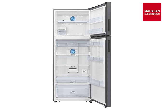 Samsung RT56HG7A61 refrigerator secondary image with Mahajan Electronics logo