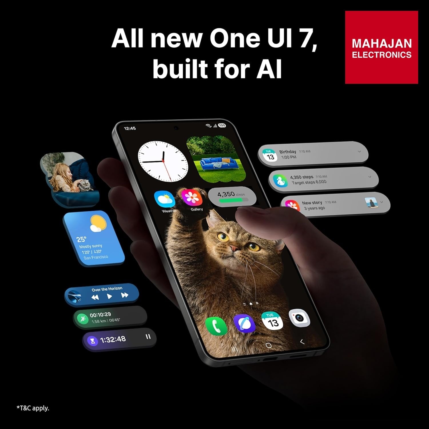 Samsung Galaxy S25 Edge secondary image with Mahajan Electronics logo