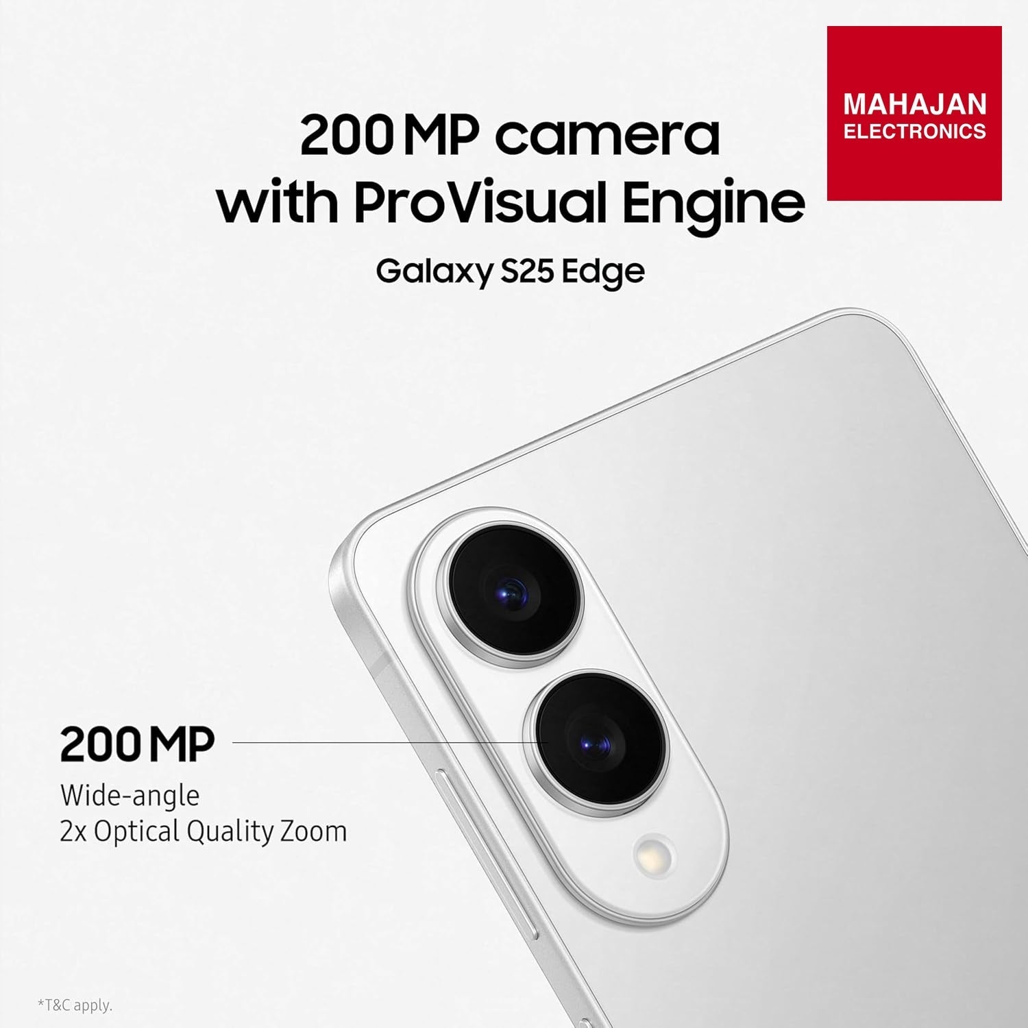 Samsung Galaxy S25 Edge secondary image with Mahajan Electronics logo