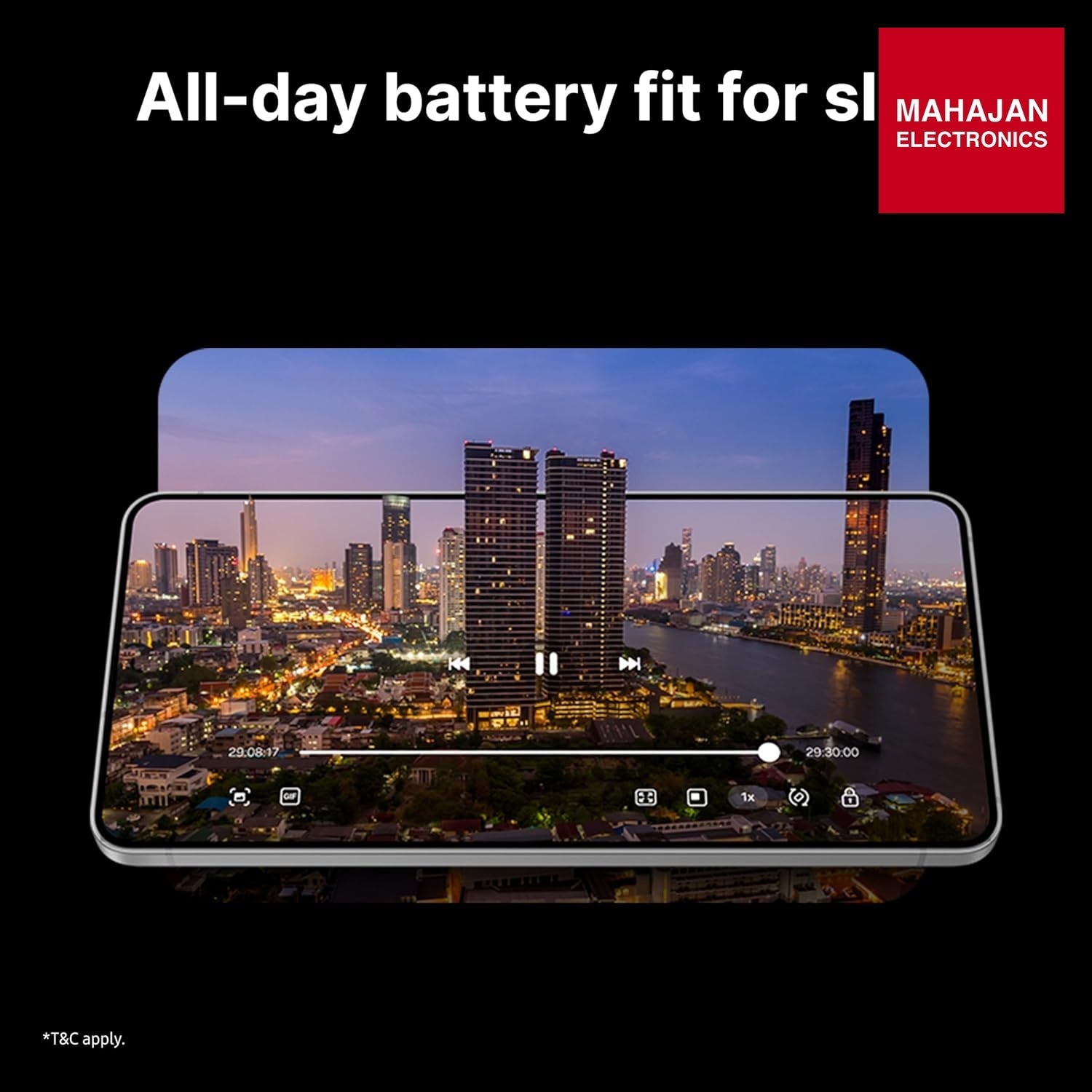 Samsung Galaxy S25 Edge secondary image with Mahajan Electronics logo