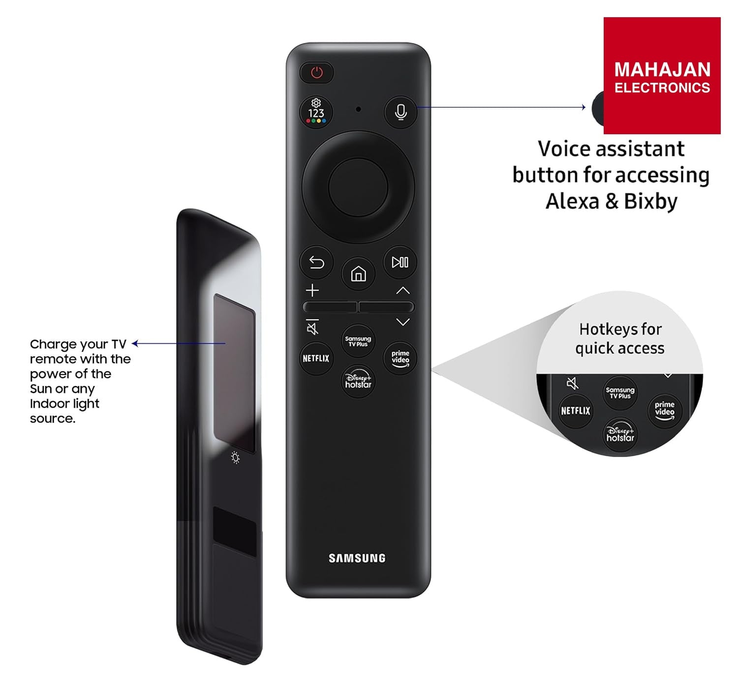 Samsung U8100 50 inch TV secondary image with Mahajan Electronics logo