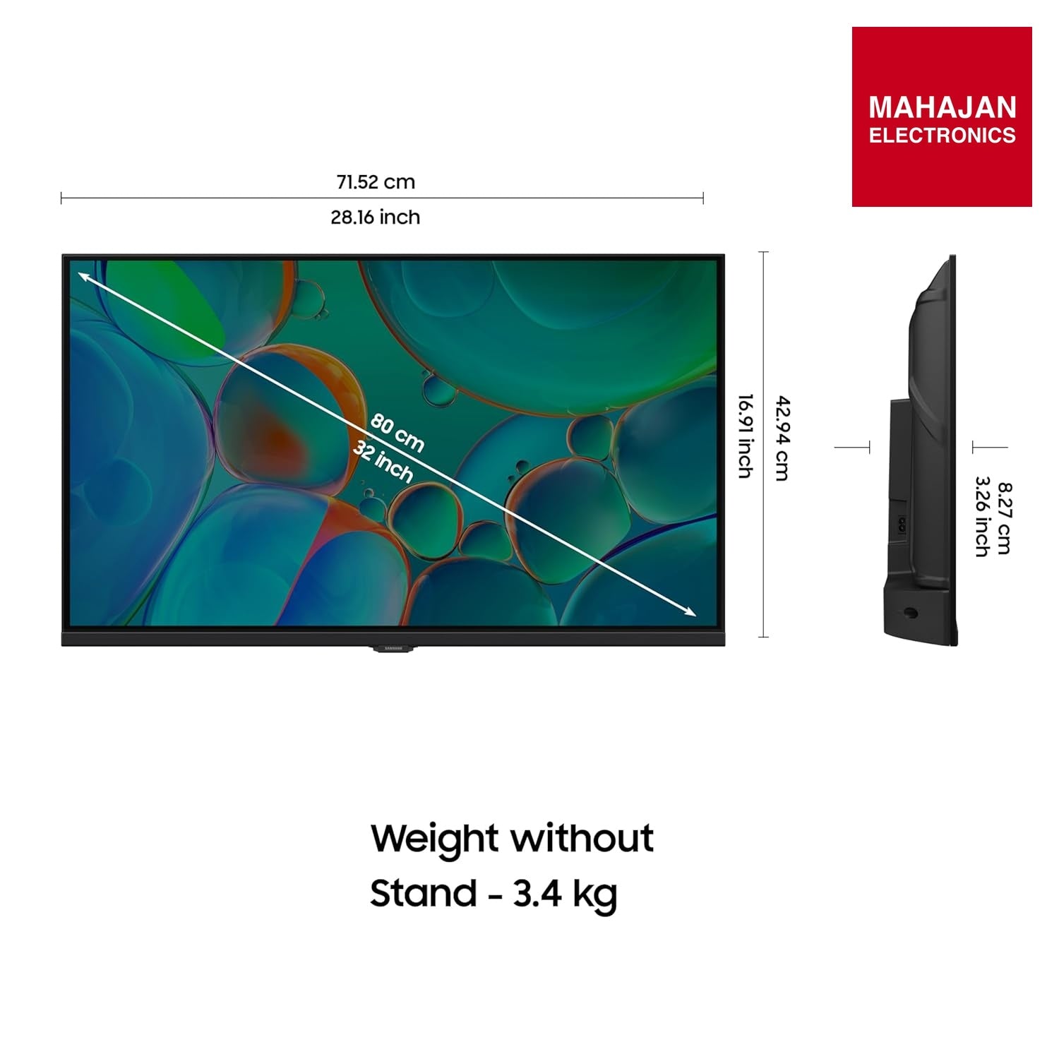 Samsung UA32H4520 television secondary image with Mahajan Electronics logo