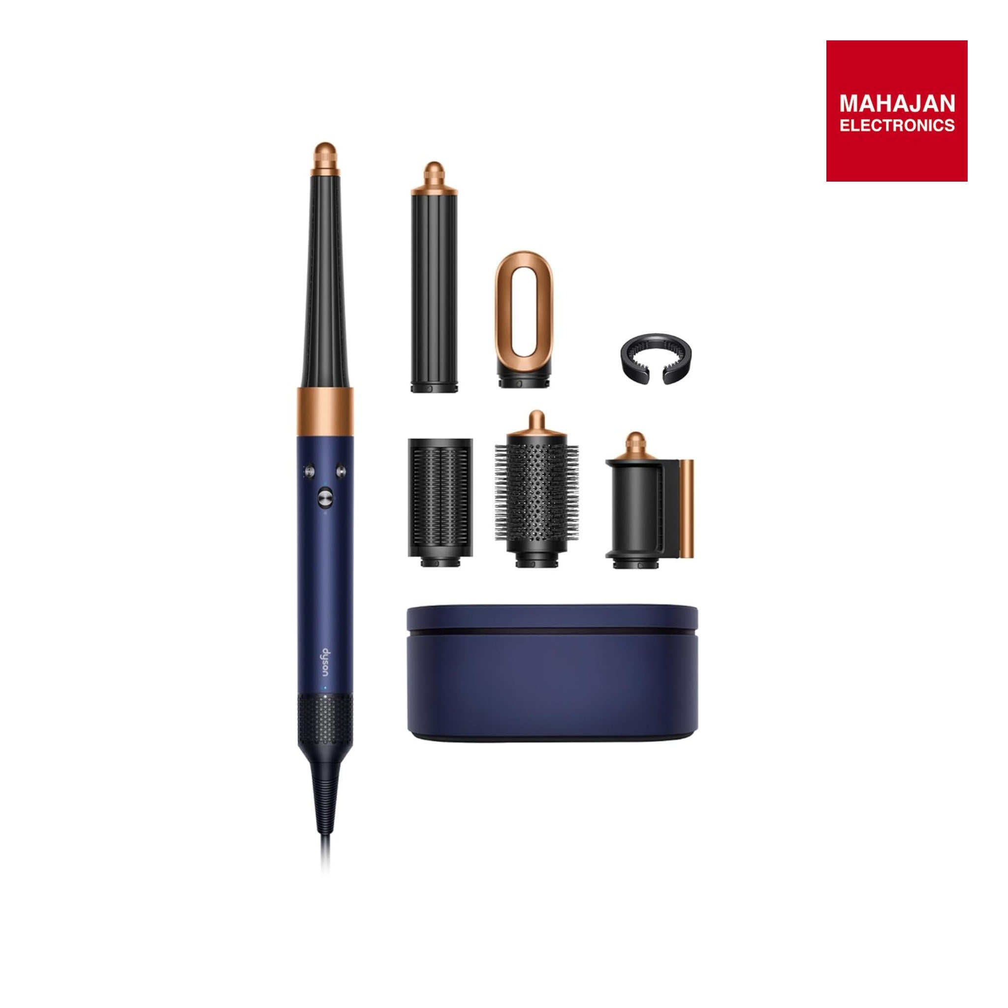 Dyson Airwrap I.D. 6-In-1 Multi-Styler | Styles Without Heat Damage| Cold Shot| Enhanced Coanda Airflow, 1300 Watts (Prussian Blue/Rich Copper) HS 08 PBRC IN Dyson