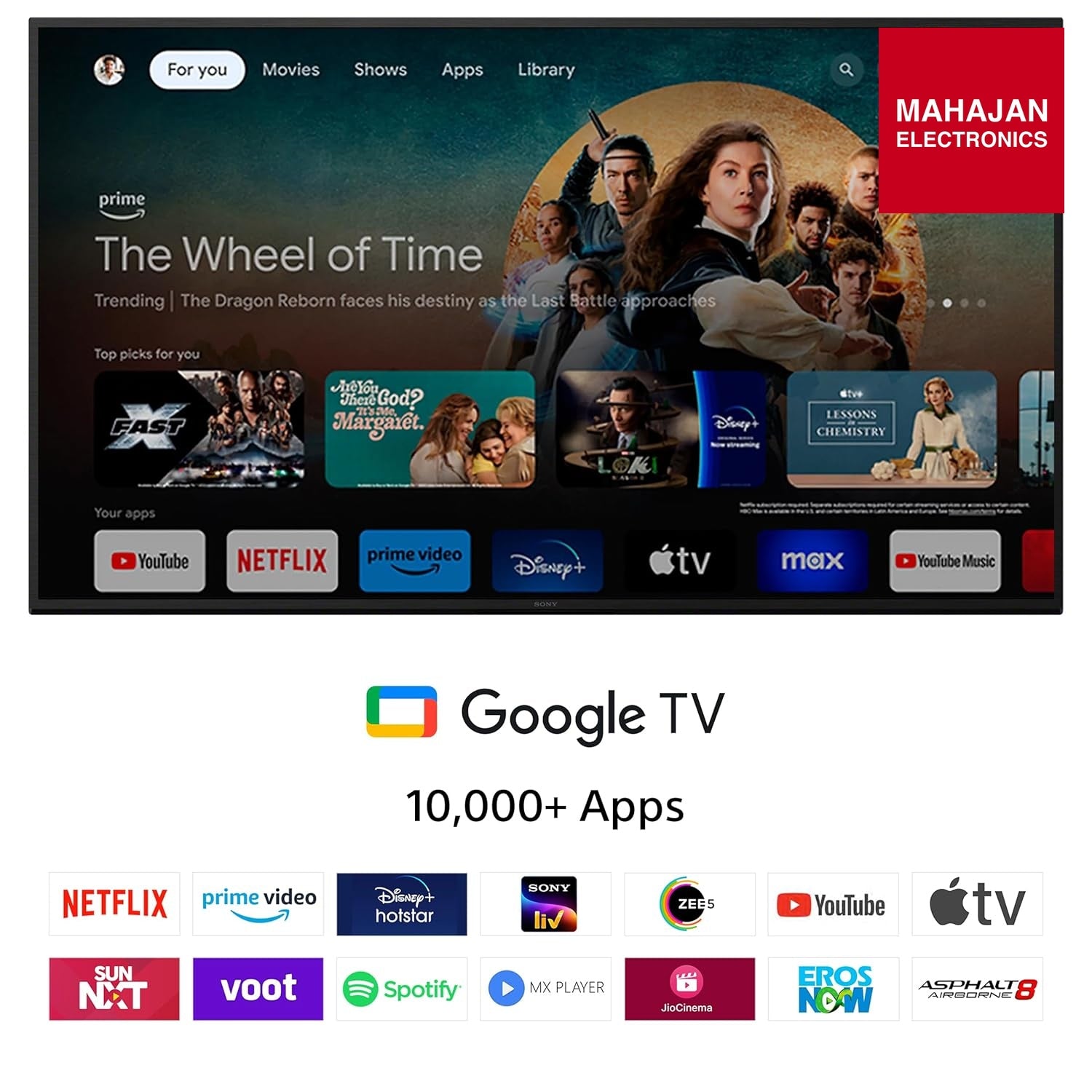 Sony KD-32W835 BRAVIA 32 Inch HD Ready Smart LED Google TV (HDR10, Dolby Audio, X-Reality PRO) – 80 cm, Black Sony