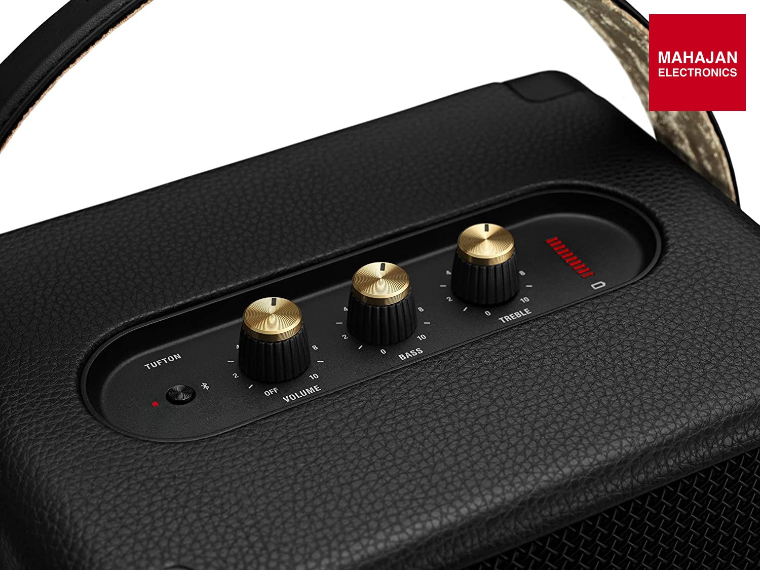 Marshall Tufton 80 Watt Wireless Bluetooth Portable Speaker (Black & Brass) - Mahajan Electronics Online
