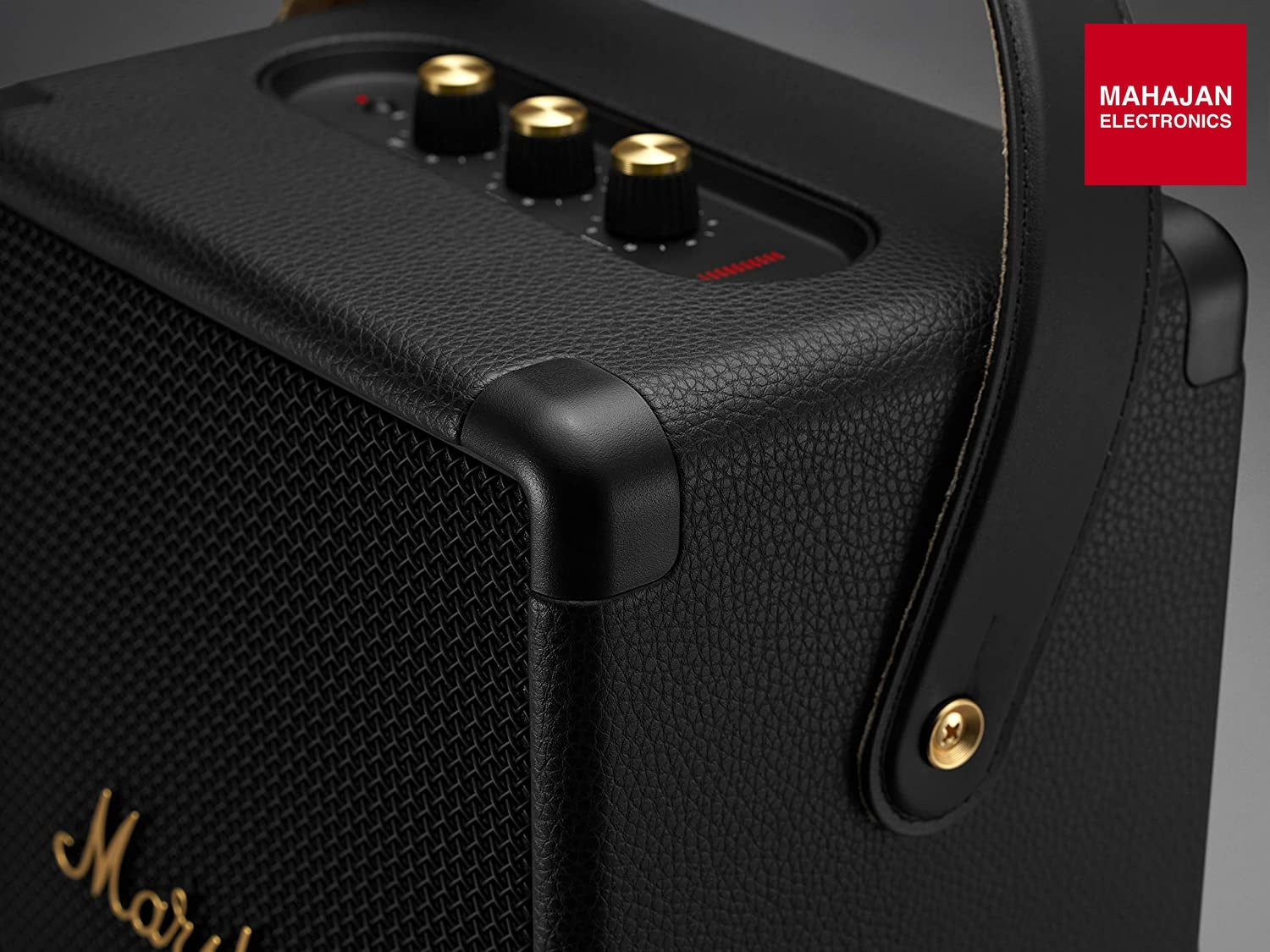 Marshall Tufton 80 Watt Wireless Bluetooth Portable Speaker (Black & Brass) - Mahajan Electronics Online