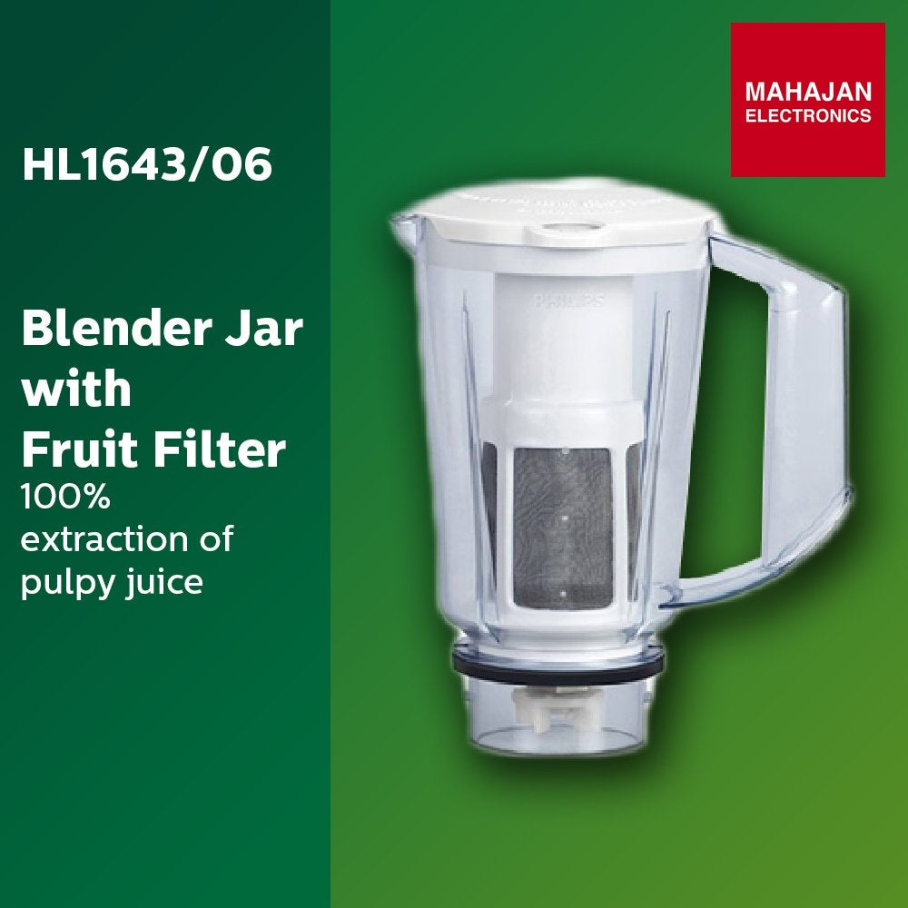 Philips Simple Silent Vertical HL1643 600-Watt Mixer Grinder with 5 Jars (Blue) - Mahajan Electronics Online
