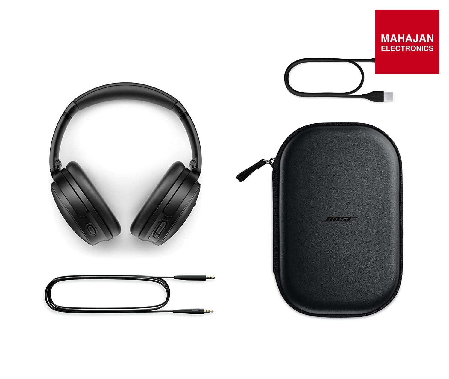 Bose Quietcomfort 45 Bluetooth Wireless Over Ear Headphones with Mic Noise Cancelling - Triple Black 866724-0100 - Mahajan Electronics Online