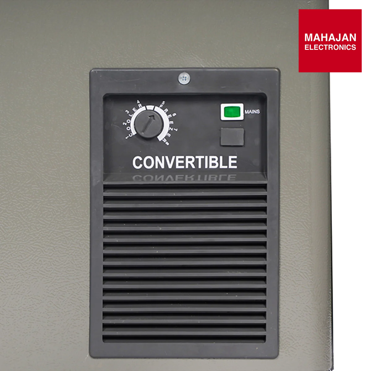 Voltas CVF320 deep freezer secondary image with Mahajan Electronics logo