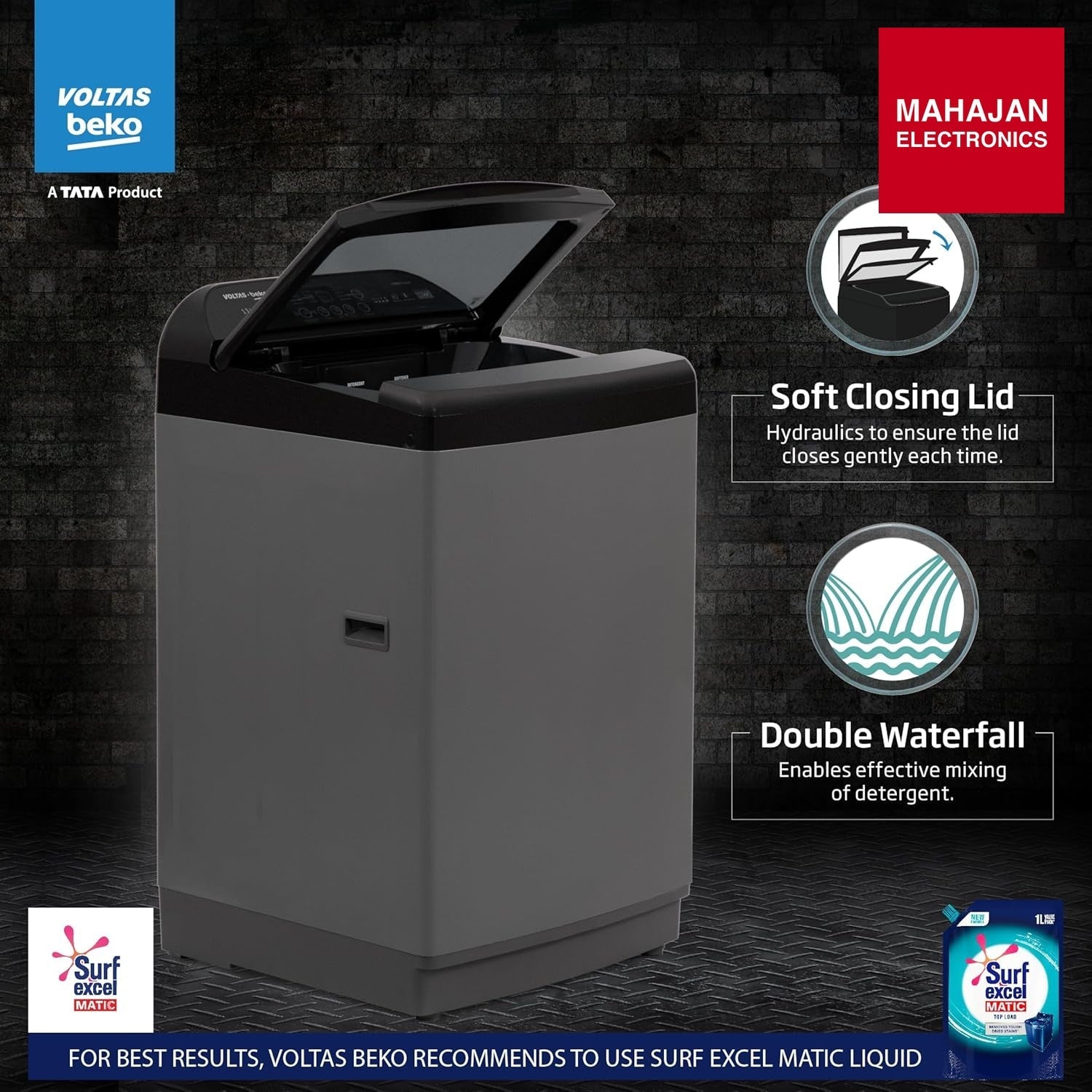 Voltas Beko WTL1006 washing machine secondary image with Mahajan Electronics logo