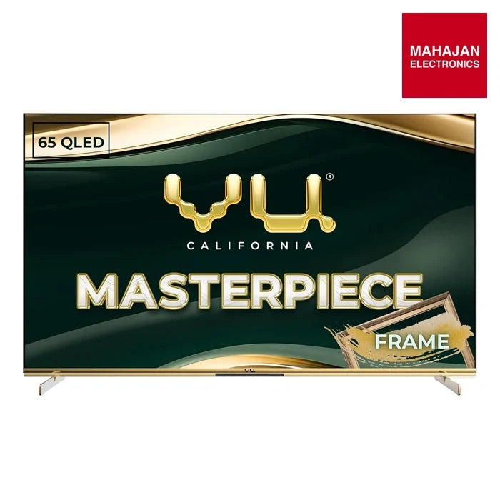 Vu 65 inches Masterpiece Frame Series 3 Years warranty 4K QLED TV (Armani Gold) 164cm VU Technologies