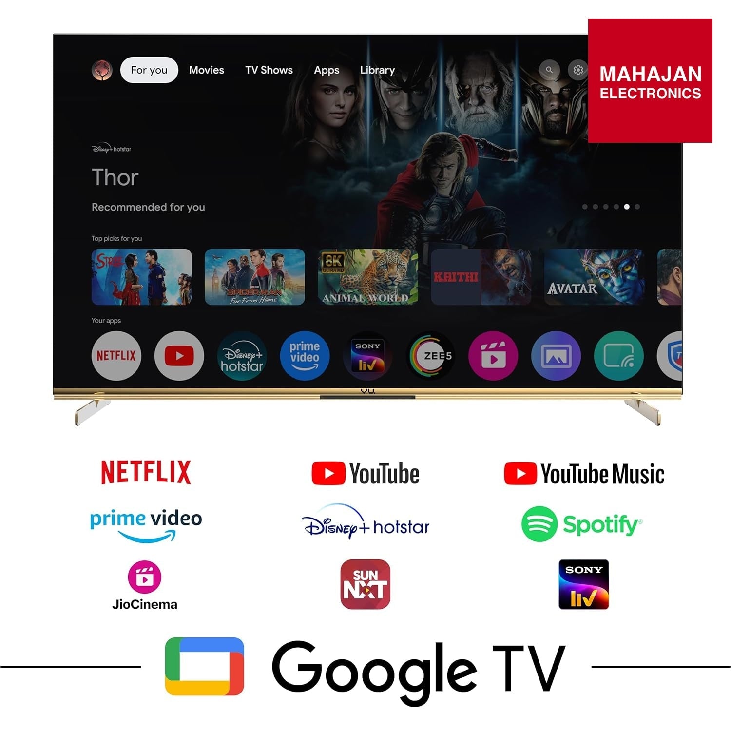 Vu 65 inches Masterpiece Frame Series 3 Years warranty 4K QLED TV (Armani Gold) 164cm VU Technologies
