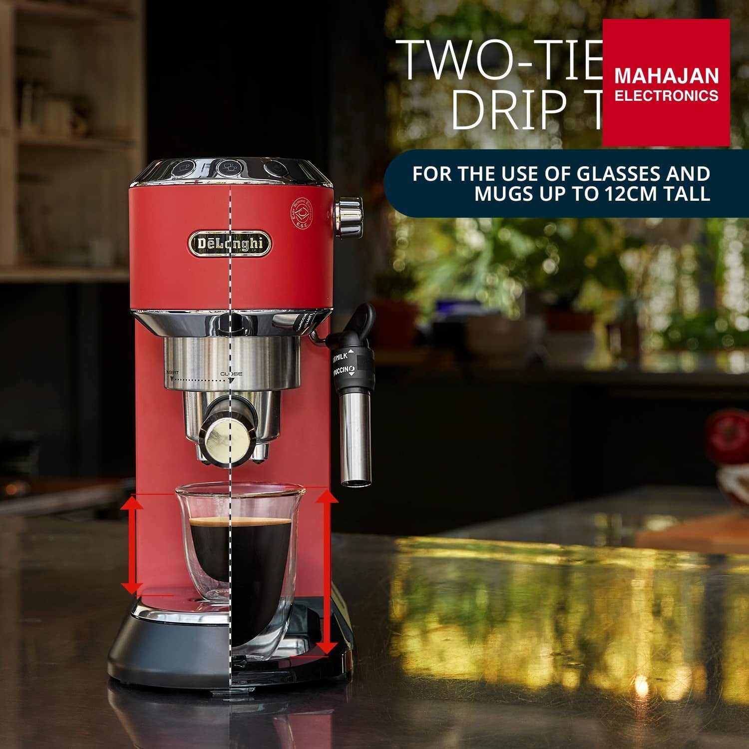 DeLonghi EC685.R 1350-Watt Espresso Coffee Machine (Red) – Mahajan Electronics Online.