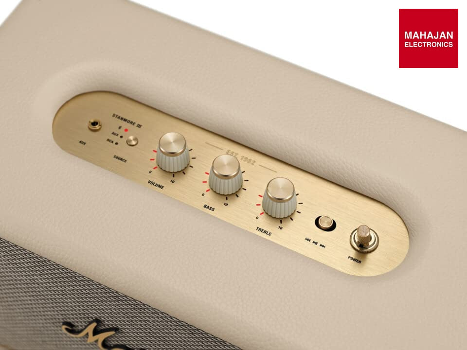 Marshall Stanmore III Bluetooth Wireless Speaker - Cream - Mahajan Electronics Online
