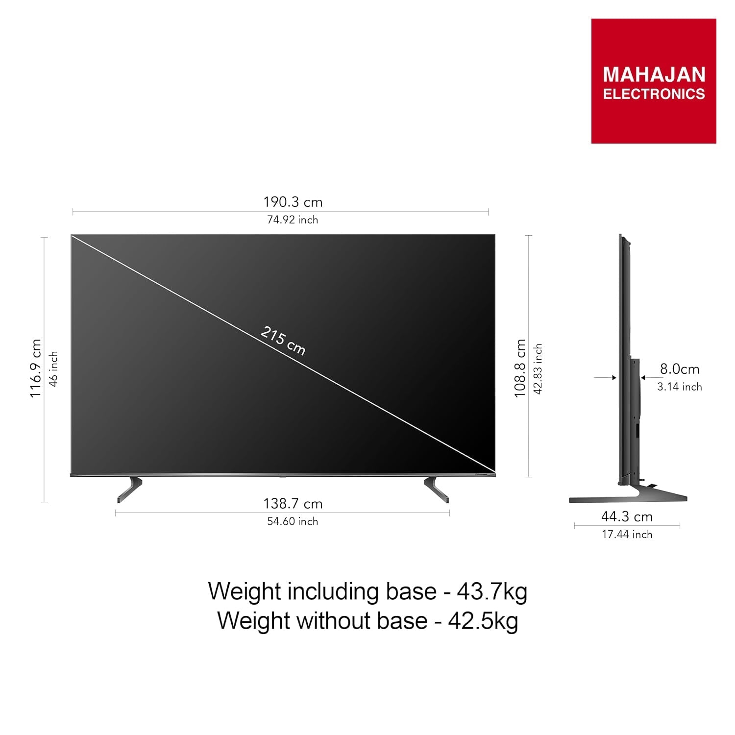VU 85QV 85 Inches GLOLED 4K Ultra HD QLED 3 Yrs Warranty Mahajan Electronics Online