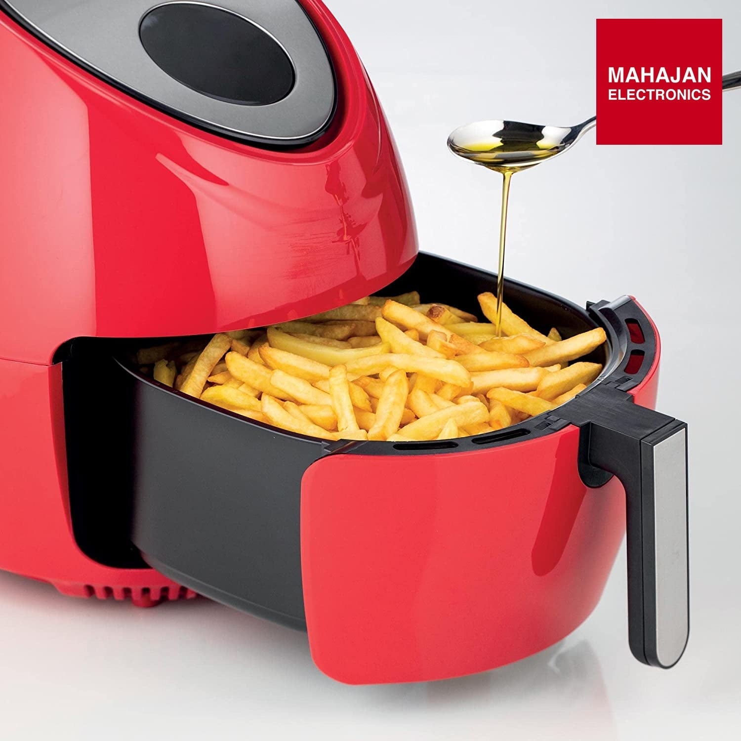 Ariete 4618, Airy Fryer XXL, Air Fryer, 5.5 Liters, Fries Without Oil 2.5 kg of Chips, 1800 Watt, Red – Mahajan Electronics Online.