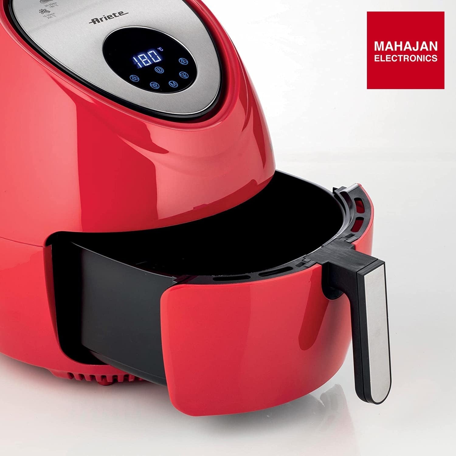 Ariete 4618, Airy Fryer XXL, Air Fryer, 5.5 Liters, Fries Without Oil 2.5 kg of Chips, 1800 Watt, Red – Mahajan Electronics Online.