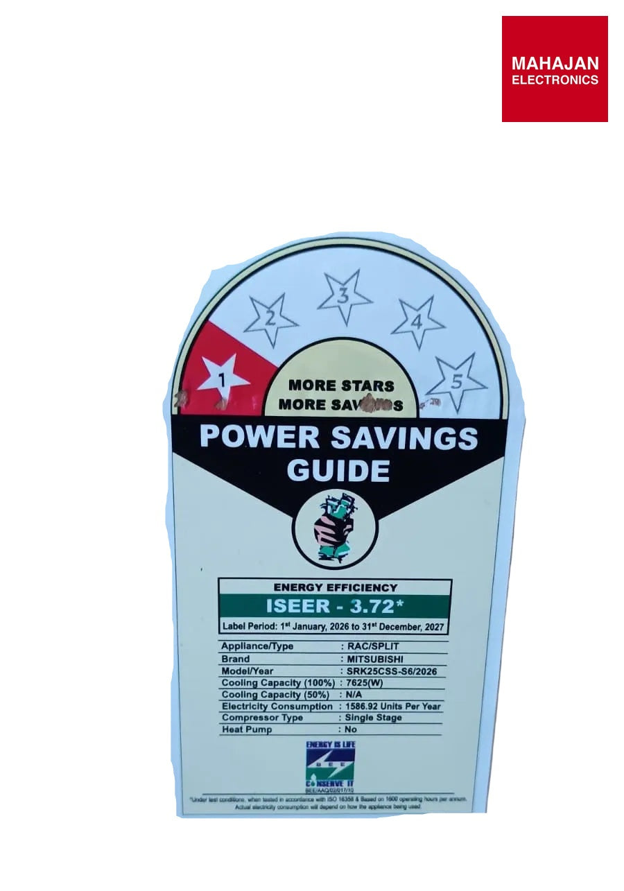 Mitsubishi SRK25CSS secondary product image 9 with Mahajan Electronics logo